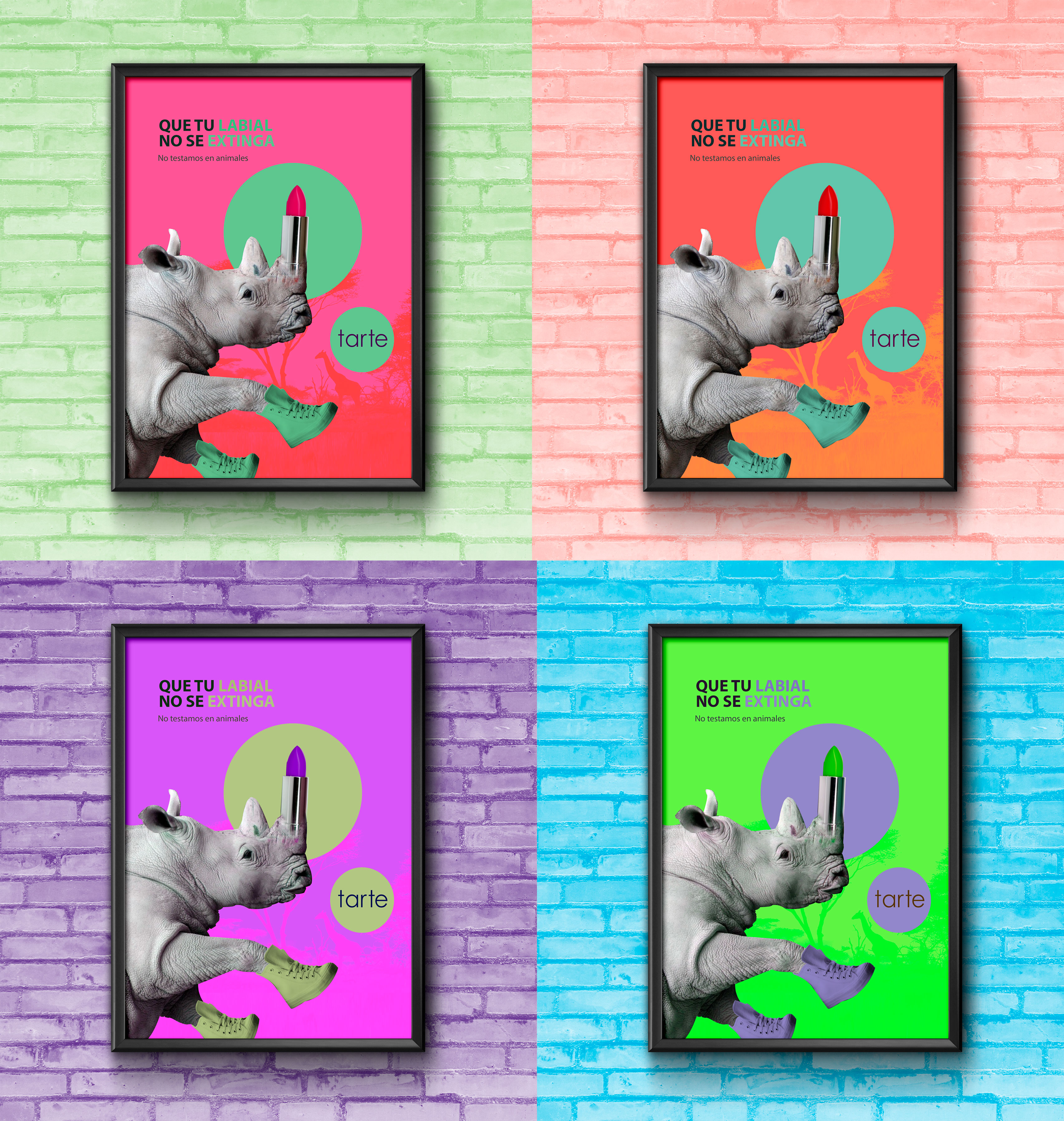 Campaña cosmética variaciones de color